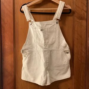 White Zara overall shorts